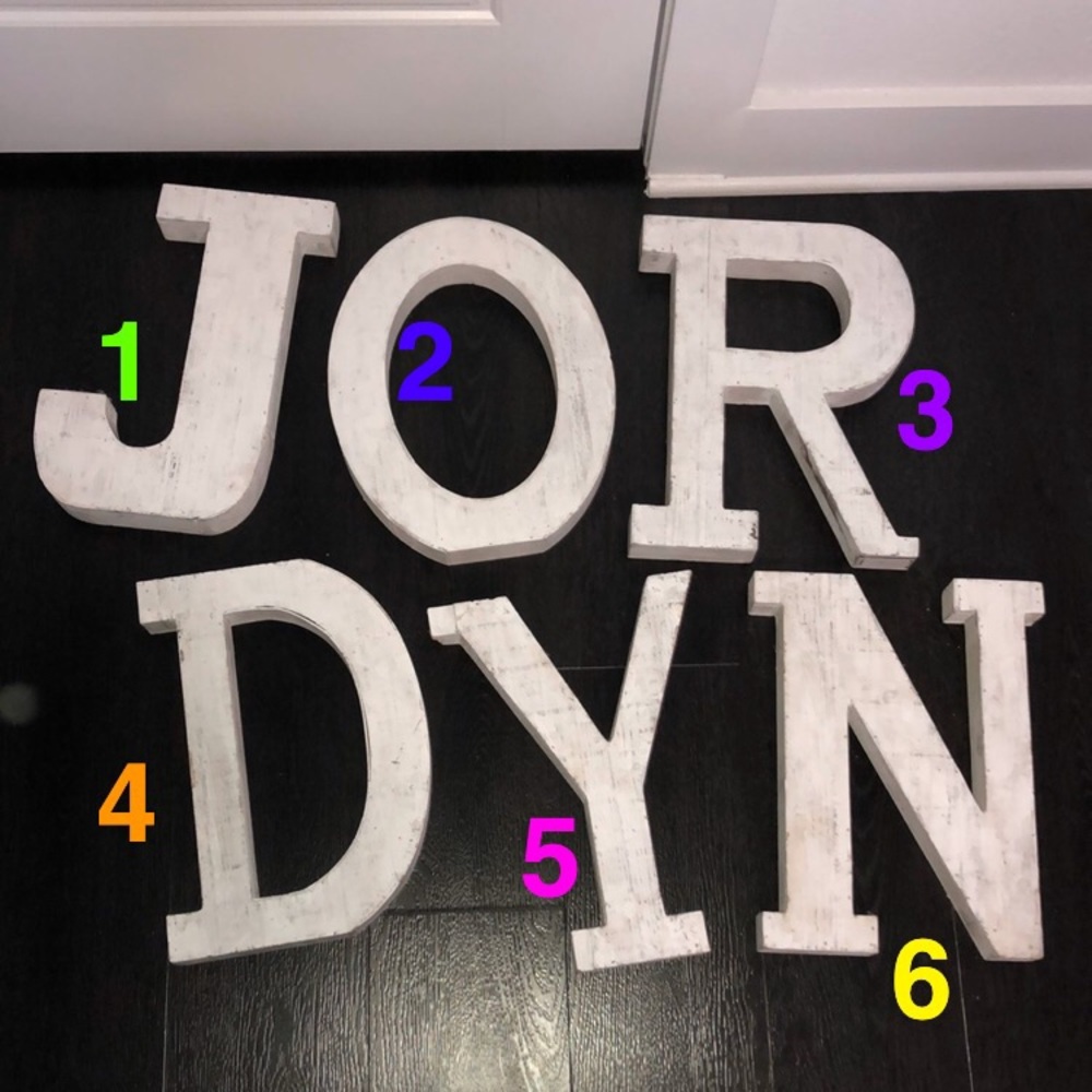 Giant wooden letters from hobby lobby